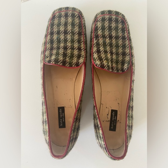 Kate spade Vintage Tweed Square Toe Flats Loafers - Picture 1 of 7